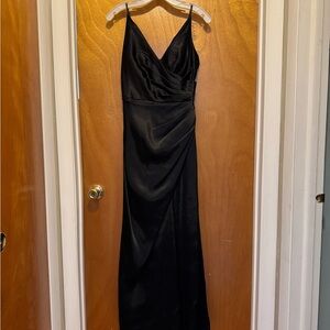 Galena Signature—David’s Bridal Elegant Black Satin Dress